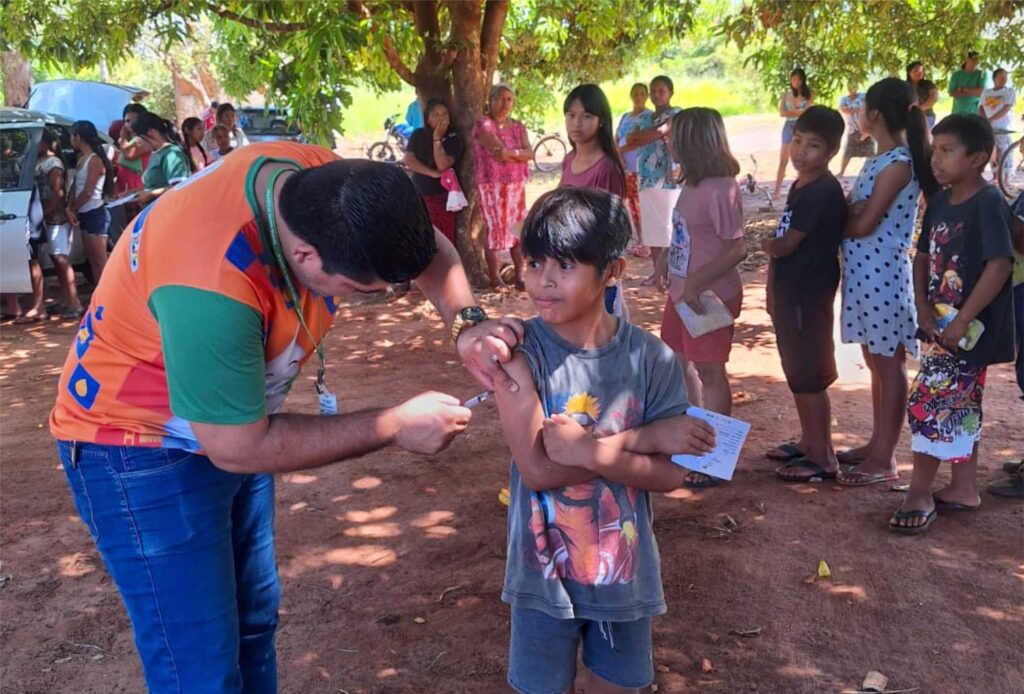 Foto: Divulgação/Secretaria Municipal de Saúde Vacinação está sendo realizada em todas as unidades de saúde do município de Caarapó